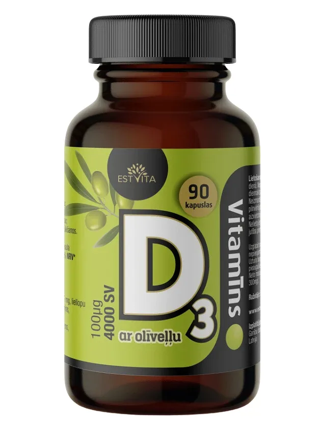 Vitamīns D3 4000 SV, 90 kapsulas