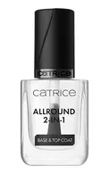 CATRICE ALLROUND 2-IN-1 BĀZES PĀRKLĀJUMS UN VIRSKĀRTA, 10.5ML