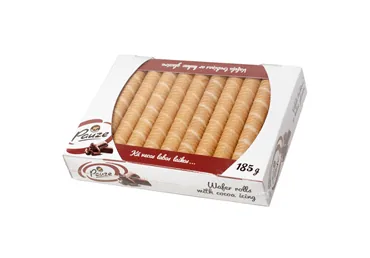 VAFEĻU TRUBIŅAS PAUZE AR ŠOKOLĀDES GLAZŪRU 185G