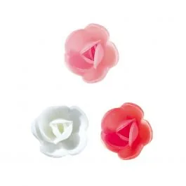 DEKORI VAFEĻU ROZES ASORTI 40MM, 72GAB.