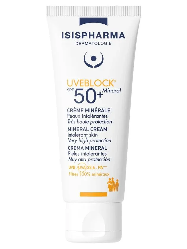 Isispharma Uveblock SPF50+ ļoti augstas aizsardzības minerālo filtru krēms, 40 ml