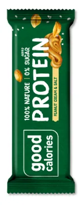 PROTEĪNA BATONIŅŠ AR SĀLĪTIEM ZEMESRIEKSTIEM UN DATELĒM GOOD CALORIES, 45G