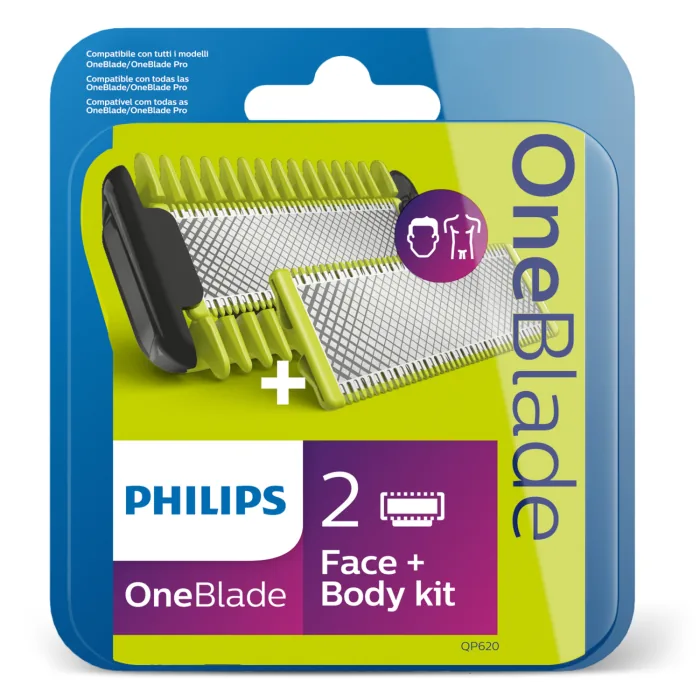 ASMEŅI PHILIPS ONEBLADE 360 2PC   QP624/50