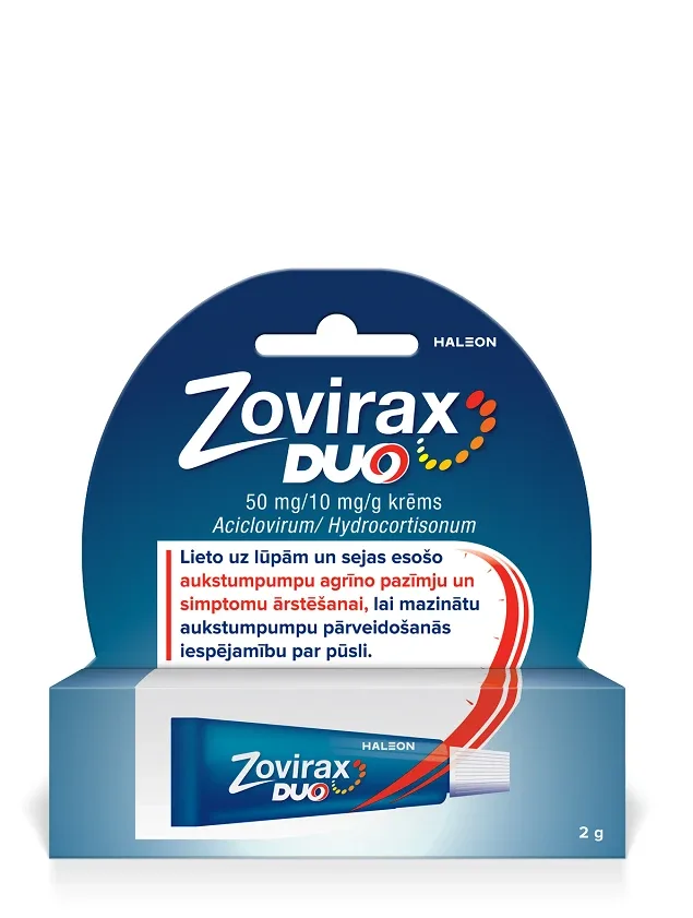 Zovirax Duo 50 mg/10 mg/G pret aukstumpumpām, 2 g