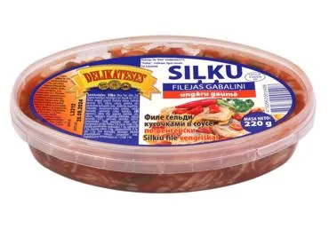 SIĻĶU FILEJAS GABALIŅI UNGĀRU GAUMĒ DELIKATESES 220G