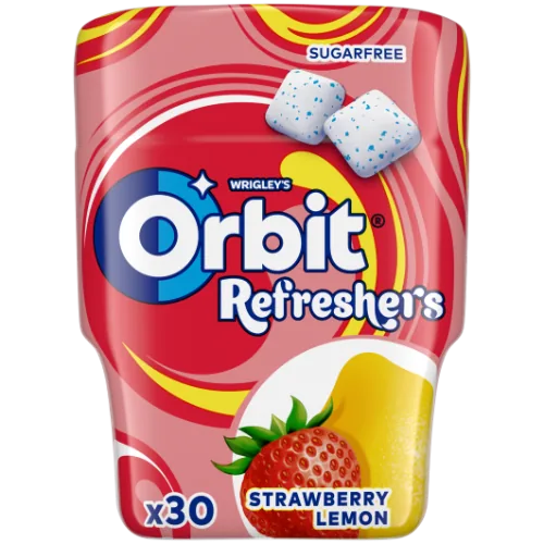 ORBIT REFRESHERS STRAWBERRY LEMON BOTTLE 30GB