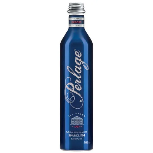 MINERĀLŪDENS PERLAGE, GĀZĒTS, ALUMĪNIJA PUDELE, 0.5L (DEP)