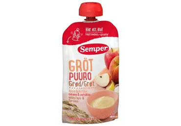 BIEZENIS SEMPER GRAUDU-ĀBOLU-PERSIKU-BANĀNU 6+ 120G