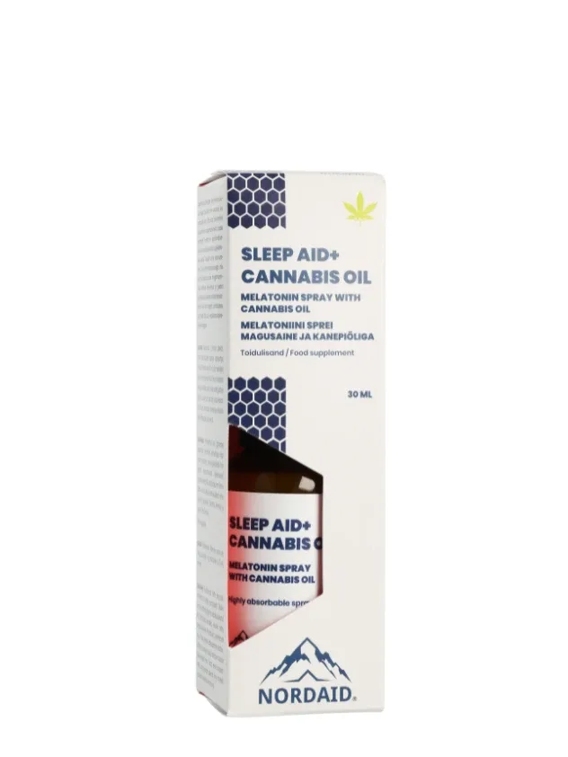 Nordaid Sleep Aid+Cannabis Oil sprejs, 30 ml