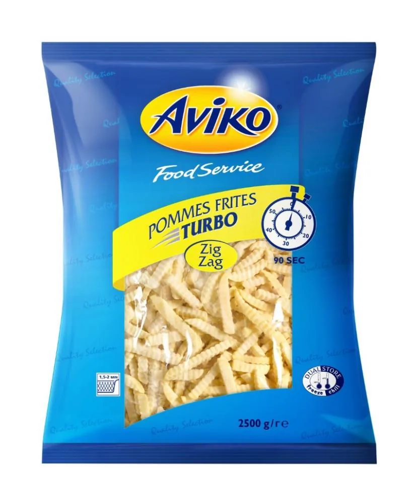 SALDĒTI FRĪ KARTUPEĻI TURBO ZIG ZAG AVIKO, 2,5 KG