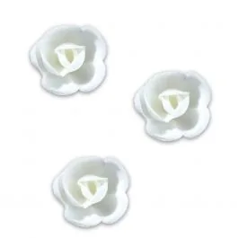 DEKORI VAFEĻU ROZĪTES BALTAS 30MM, 72GAB.