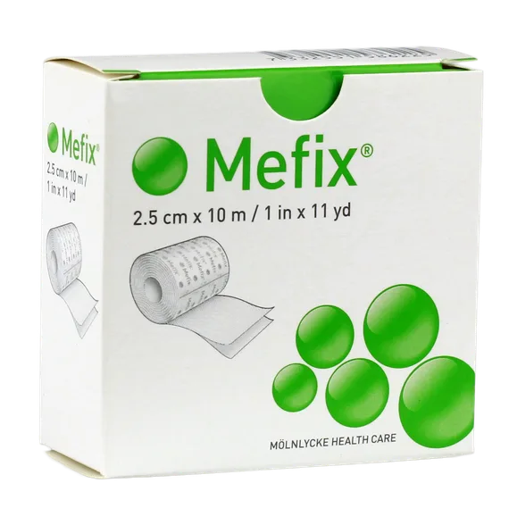 Mefix 10 m X 2,5 cm leikoplasts rullī, 1 gab.