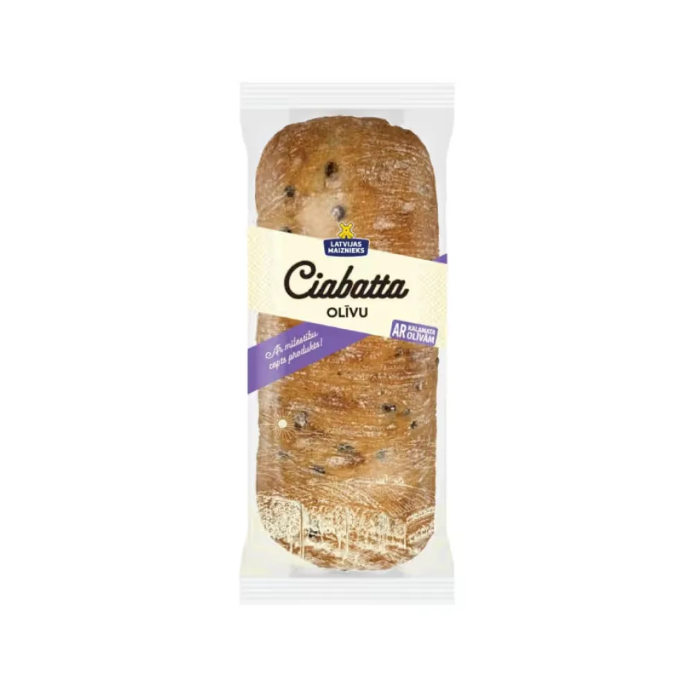 CIABATTA LATVIJAS MAIZNIEKS OLĪVU 250G