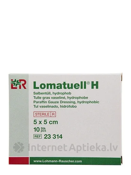 Lomatuell H sterilas marles kompreses 5 x 5 cm, 10 gb.