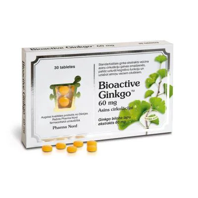 Bioactive ginkgo 60 mg tabletes N30
