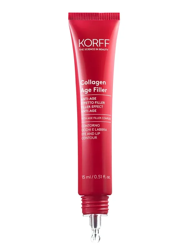 Korff Collagen Age Filler pretnovecošanās līdzeklis acu un lūpu kontūrai, 15 ml