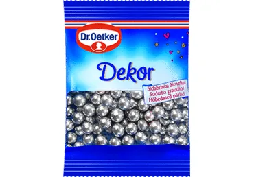 ROTĀJUMI TORTĒM DR. OETKER SUDRABA GRAUDI 10G