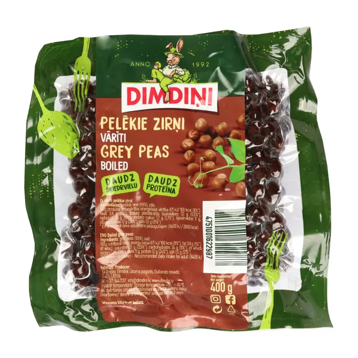 PELĒKIE ZIRŅI VĀRĪTI 400G