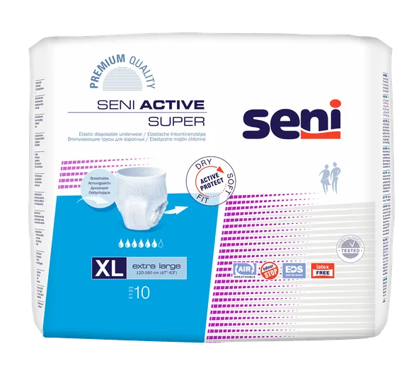 Seni Active Super XL biksītes, 10 gab.
