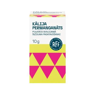 RFF kālija permanganāts, pulveris skalojamā šķīduma pagatavošanai 10 g