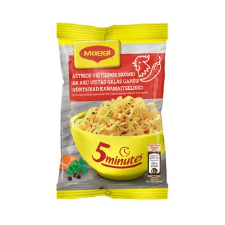 NŪDELES MAGGI AR ASU VISTAS GAĻAS GARŠU 59.2G