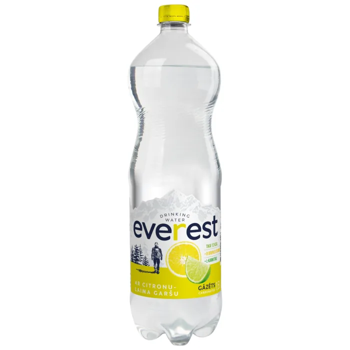 ŪDENS EVEREST GĀZĒTS, AR CITRONU UN LAIMA GARŠU 1,5L