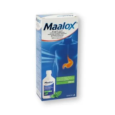 Maalox 40 mg/35 mg/ml suspensija iekšķīgai lietošanai 250 ml, N1