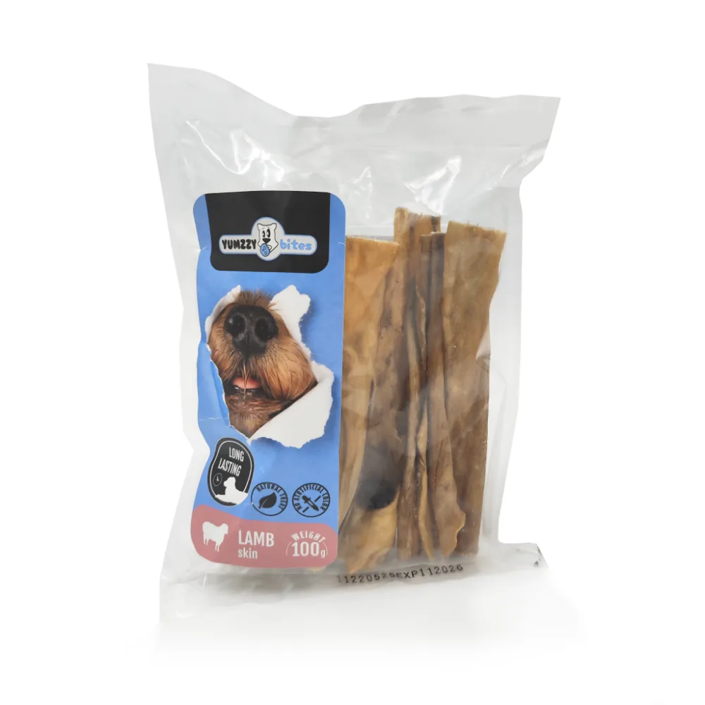 SUŅU GARDUMS YUMZZYBITES, ŽĀVĒTA JĒRA ĀDA, 100G