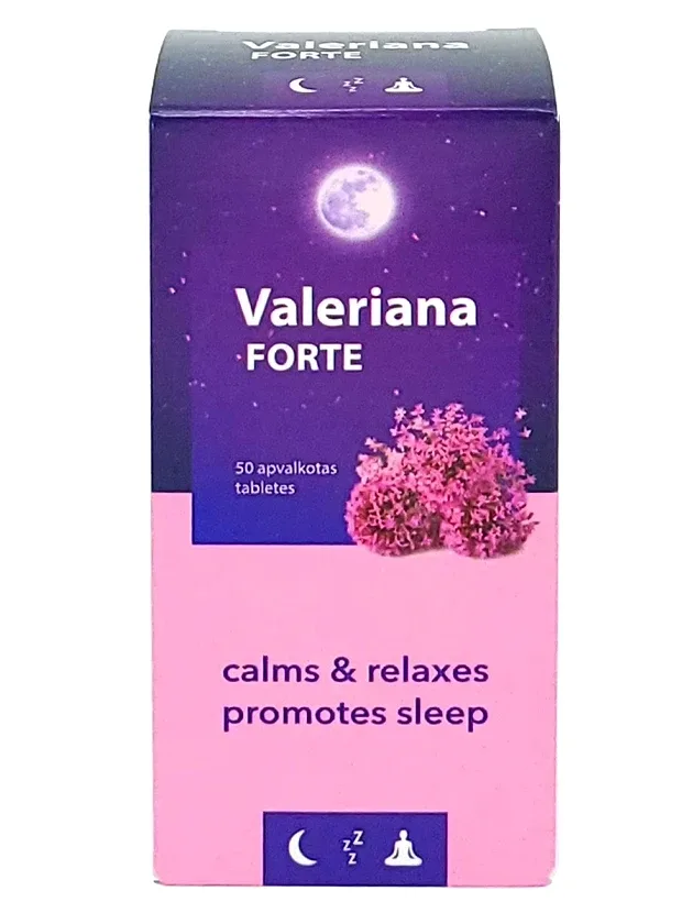 Valeriana forte 200 mg, 50 apvalkotas tabletes
