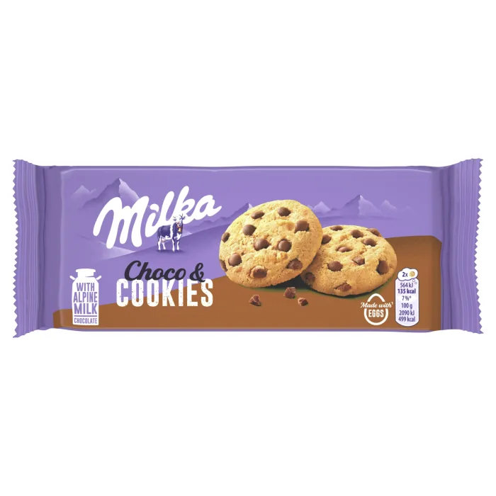 CEPUMI MILKA AR ŠOKOLĀDES GABALIŅIEM 135G