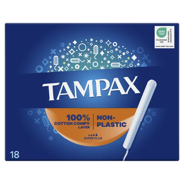 Тампоны Tampax Plastic Free, Super Plus, 18 шт.