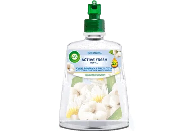 GAISA ATSVAIDZINĀTĀJA REZERVE AIRWICK ACTIVE FRESH COTTON BLOSSOM & WHITE LOTUS 228ML