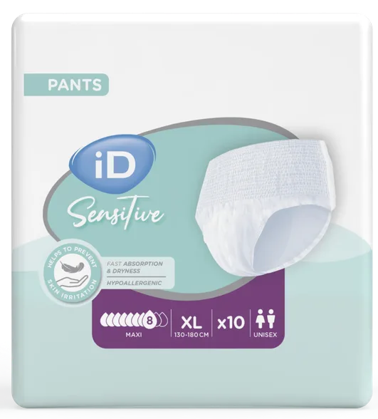 Id Sensitive Pants Maxi XL (130-180 cm) biksītes, 10 gab.