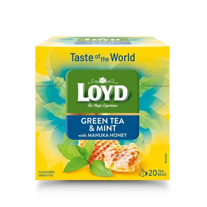 ZAĻĀ TĒJA LOYD AR PIPARMĒTRU UN MANUKA MEDU 20X1,7G