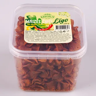 MAIZES ČIPSI AR SALDĀ ČILLI MĒRCES GARŠU 220G