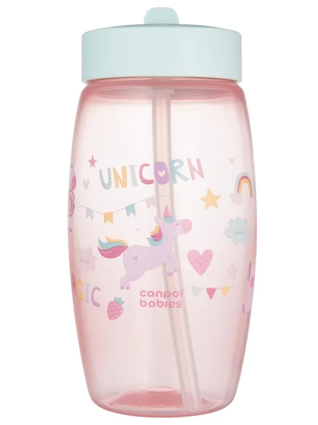 Canpol Babies Sporta pudele ar saliekamu snīpi unicorns, 400 ml