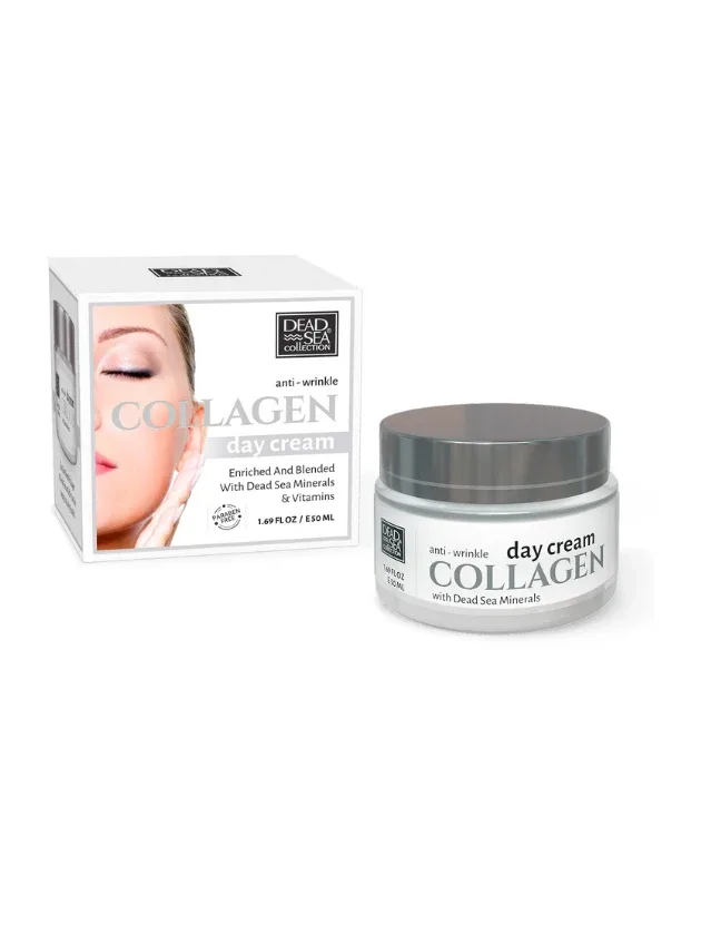 DSC collagen pretgrumbu dienas sejas krēms ar kolagēnu un nāves jūras minerāliem, 50 ml
