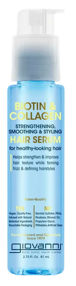 Giovanni Biotin & Collagen, strengthening & styling serums matiem, 81 ml