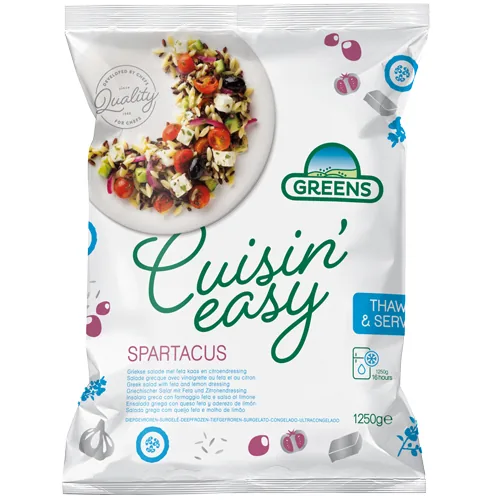 ĀTRI SALDĒTS DĀRZEŅU MAISĪJUMS GREENS SPARTACUS, 1.25KG IQF