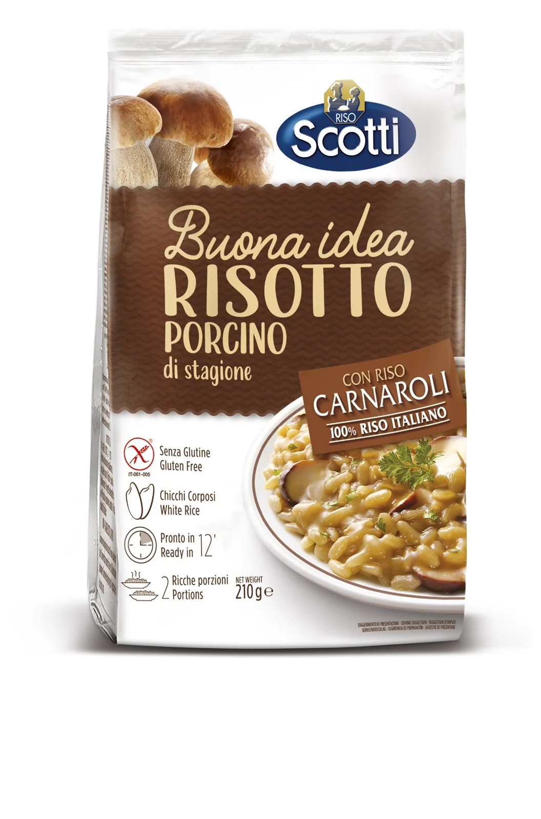 RĪSI RISOTTO SCOTTI MILANESE, AR SĒNĒM, 210G