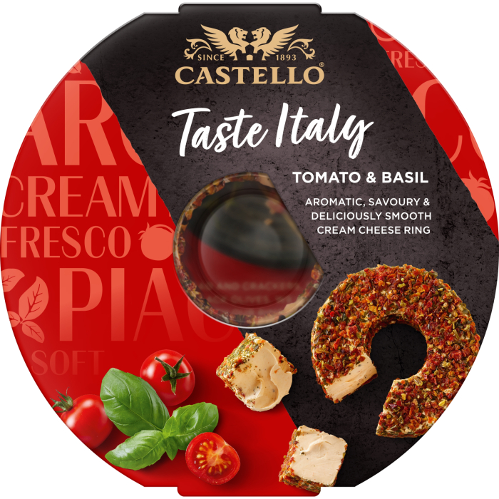 SVAIGAIS SIERS CASTELLO AR TOMĀTIEM UN BAZILIKU 125G