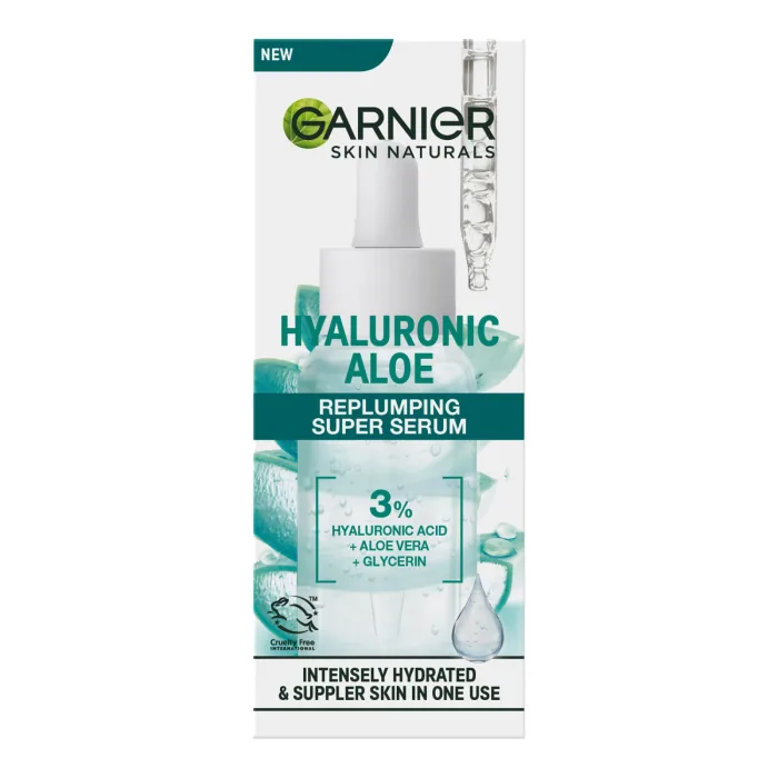 SERUMS GARNIER HYALURONIC ALOE TVIRTUMU PIEŠĶIROŠS, AR HIALURONSKĀBI UN ALVEJAS EKSTRAKTU 30ML