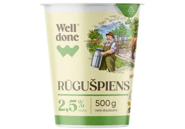 RŪGUŠPIENS WELL DONE 2,5% 500G