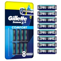 SKŪŠANĀS KASETES GILLETTE SENSOR 3+ COMFORT 8GAB.