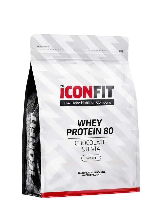 Iconfit sūkalu proteīns 80 šokolāde ar stēviju, 1 kg