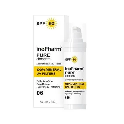 Inopharm Pure Elements Sun SPF50 sejas aizsargkrēms 30 ml
