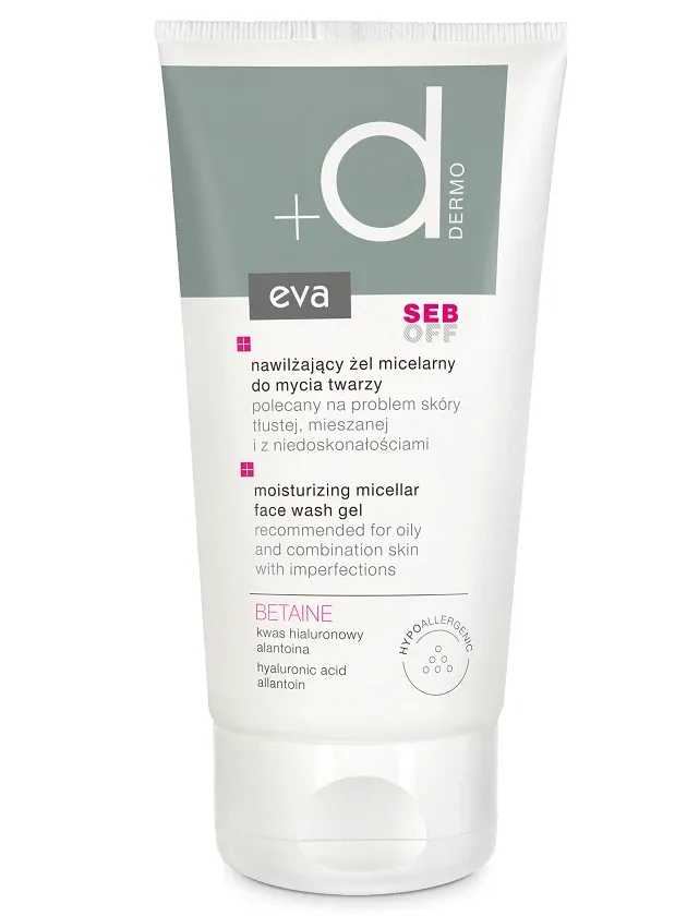 Eva Dermo Seb Off mitrinošs micelārais gels sejas mazgāšanai, 150 ml
