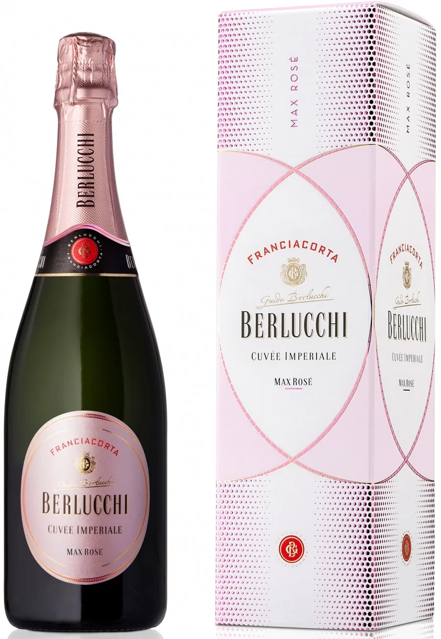 DZIRKSTOŠAIS VĪNS BERLUCCHI CUVÉE IMPERIALE FRANCIACORTA MAX ROSÉ, EXTRA DRY, KASTĒ, 12,5%, 0.75L