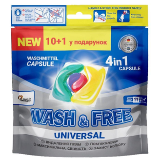 VEĻAS MAZG.KAPSULAS WASH&FREE 11GAB