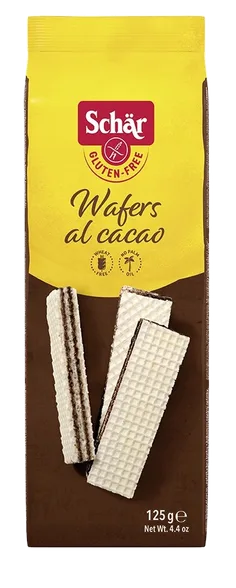 Schar Wafers Al Cacao bezglutēna vafeles šokolādē, 125 g